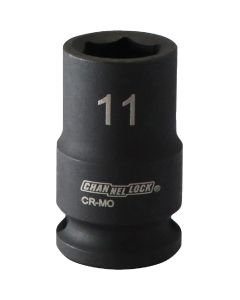 Channellock 3/8 In. Drive 11 mm 6-Point Shallow Metric Impact Socket