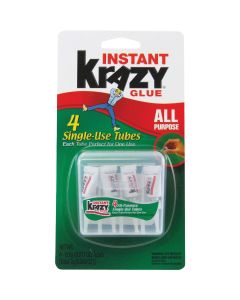 Krazy Glue 0.02 Oz. Liquid Single Use All-Purpose Super Glue (4-Pack)
