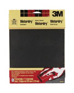 3M Wetordry 9 In. x 11 In. 600 Grit Ultra Fine Sandpaper (5-Pack)