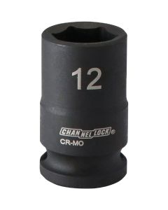 Channellock 3/8 In. Drive 12 mm 6-Point Shallow Metric Impact Socket