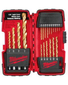Milwaukee THUNDERBOLT 20-Piece Titanium Drill Bit Set, 1/16 In. thru 1/2 In.
