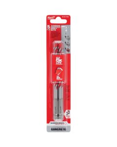 Milwaukee SHOCKWAVE 1/4 In. x 6 In. Carbide Masonry Drill Bit (5-Pack)