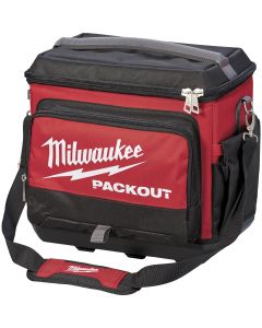 Milwaukee PACKOUT 5-Compartment Soft-Side Cooler, Black & Red