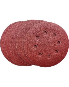 5 In. 60-Grit 8-Hole Pattern Vented Sanding Disc with Hook & Loop Backing (5-Pack)