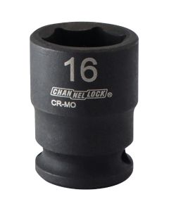 Channellock 3/8 In. Drive 16 mm 6-Point Shallow Metric Impact Socket