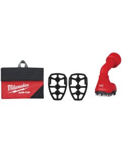 Milwaukee AIR-TIP 1-1/4 In. - 2-1/2 In. Red Plastic Swiveling Palm Vacuum Brush Kit (5-Piece)