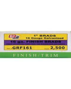 Grip-Rite 16-Gauge Galvanized Straight Finish Nail, 1 In. (2500 Ct.)
