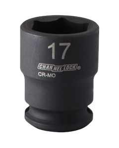 Channellock 3/8 In. Drive 17 mm 6-Point Shallow Metric Impact Socket