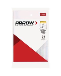 Arrow 4 In. Standard Clear Slow Set Hot Melt Glue (24-Pack)