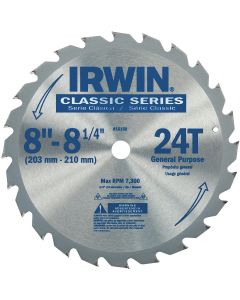 Irwin Classic Series 8-1/4 In. 24-Tooth General Purpose Circular Saw Blade