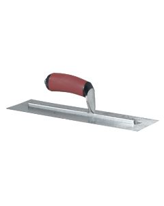 Marshalltown 4 In. x 14 In. High Carbon Steel Finishing Trowel with Curved DuraSoft Handle