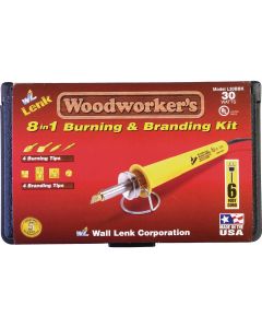 Wall Lenk Woodworker's 30W 8-in-1 Branding & Wood Burning Kit