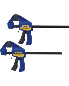 Irwin Quick-Grip 6 In. Mini Light Duty One-Handed Bar Clamp (2-Pack)