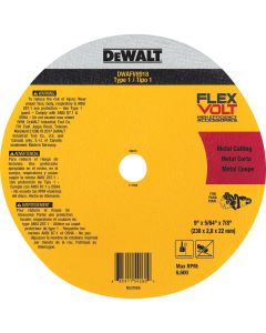 DEWALT FLEXVOLT Type 1 9 In. Ceramic Metal Cut-Off Wheel