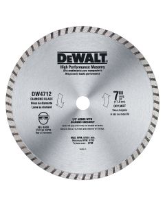 DEWALT High Performance 7 In. Turbo Rim Dry/Wet Cut Diamond Blade, Bulk
