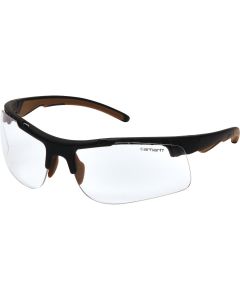 Carhartt Rockwood Black Frame Safety Glasses with Clear Anti-Fog Lenses