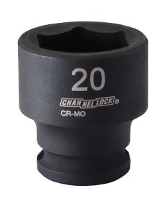 Channellock 3/8 In. Drive 20 mm 6-Point Shallow Metric Impact Socket
