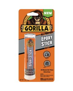Gorilla 2 Oz. Gray All-Purpose Epoxy Putty Stick