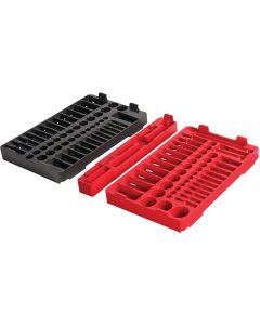 Milwaukee 106-Pc. 1/4 & 3/8 In. Drive SAE & Metric PACKOUT Tray Ratchet & Socket Holder