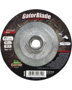 Gator Blade Type 27 4-1/2 In. x 1/4 In. x 5/8 In.-11 Metal Cut-Off Wheel