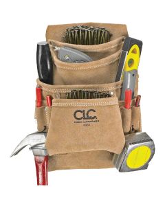 CLC 10-Pocket Suede Leather Carpenter's Nail & Tool Bag