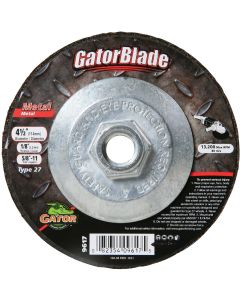 Gator Blade Type 27 4-1/2 In. x 1/8 In. x 5/8 In.-11 Metal Cut-Off Wheel