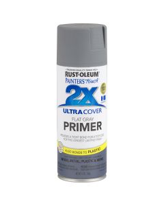 12 Oz Rust-Oleum 334017 Gray Painter's Touch 2X Ultra Cover Paint + Primer Spray Paint, Primer
