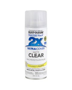 Rust-Oleum Painter's Touch 2X Ultra Cover Clear 12 Oz. Matte Finish Spray Paint, Clear