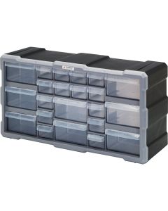 Quantum Storage 22-Drawer Clear Plastic Parts Drawer Cabinet