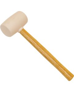 Great Neck 16 Oz. White Rubber Mallet with Wood Handle