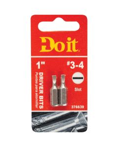 Do it #3-4 Slotted 1 In. Insert Screwdriver Bit (2-Pack)