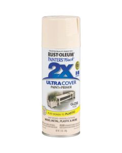 Rust-Oleum Painter's Touch 2X Ultra Cover 12 Oz. Gloss Paint + Primer Spray Paint, Ivory