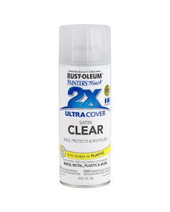 Rust-Oleum Painter's Touch 2X Ultra Cover Clear 12 Oz. Satin Finish Spray Paint, Clear