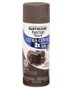 Rust-Oleum Painter's Touch 2X Ultra Cover 12 Oz. Satin Paint + Primer Spray Paint, London Gray
