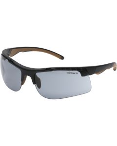 Carhartt Rockwood Black Frame Safety Glasses with Gray Anti-Fog Lenses
