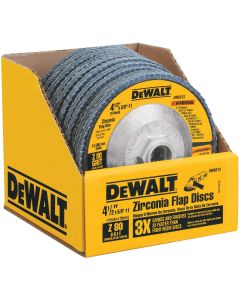 DEWALT 4-1/2 In. 80-Grit Type 29 High Performance Zirconia Angle Grinder Flap Disc