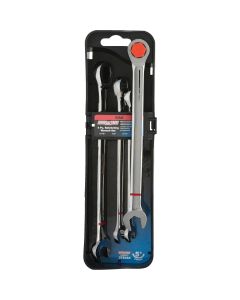Channellock Standard 12-Point Ratcheting Combination Wrench Set (4-Piece)