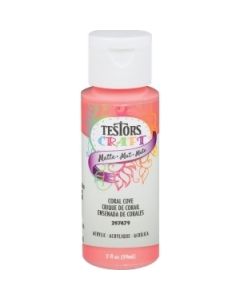 Testors 2 Oz. Acrylic Matte Craft Paint, Coral Cove