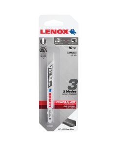 Lenox T-Shank 3-5/8 In. x 18 TPI Bi-Metal Jig Saw Blade, Medium Metal 1/16 In. to 1/4 In. (3-Pack)