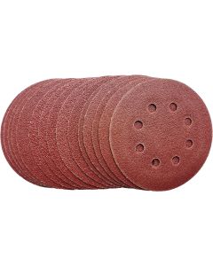 5 In. 80-Grit 8-Hole Pattern Vented Sanding Disc with Hook & Loop Backing (15-Pack)