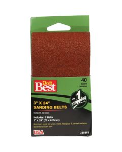 Do it Best 3 In. x 24 In. 40 Grit Heav-Duty Sanding Belt (2-Pack)