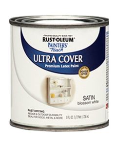 1/2 Pt Rust-Oleum 267313 Heirloom White Painter's Touch 2X Ultra Cover Premium Latex Paint, Satin