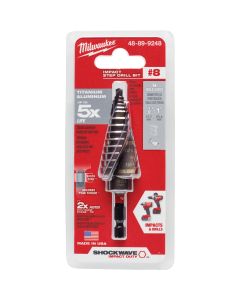 Milwaukee Shockwave Impact Duty 1/2 In. - 1 In. #8 Step Drill Bit, 9 Steps