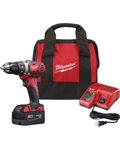 Milwaukee M18 1/2 In. Compact Cordless Drill/Driver Kit with (2) 1.5 Ah Batteries & Charger