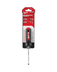 Milwaukee 3/16 In. x 3 In. Cushion Grip Cabinet Tip Slotted Screwdriver
