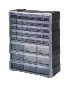 Quantum Storage 39-Drawer Clear Plastic Parts Drawer Cabinet