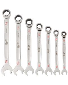 7p Sae Ratch Combo Wrench Set