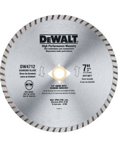 DEWALT High Performance 7 In. Turbo Rim Dry/Wet Cut Diamond Blade