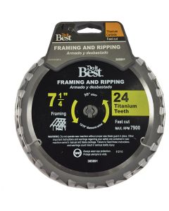 Do it Best Professional 7-1/4 In. 24-Tooth Framing & Ripping Circular Saw Blade
