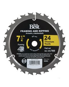 Do it Best Professional 7-1/4 In. 24-Tooth Framing & Ripping Circular Saw Blade, Bulk